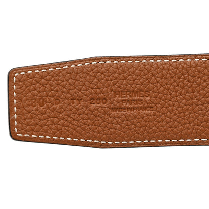 Hermes Box Togo 32mm Constance H Belt 80 32 Black Gold 11 of 12