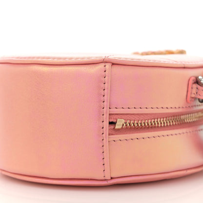 Chanel Iridescent Calfskin Quilted Chanel 19 Round Clutch With Chain Pink 10 of 10