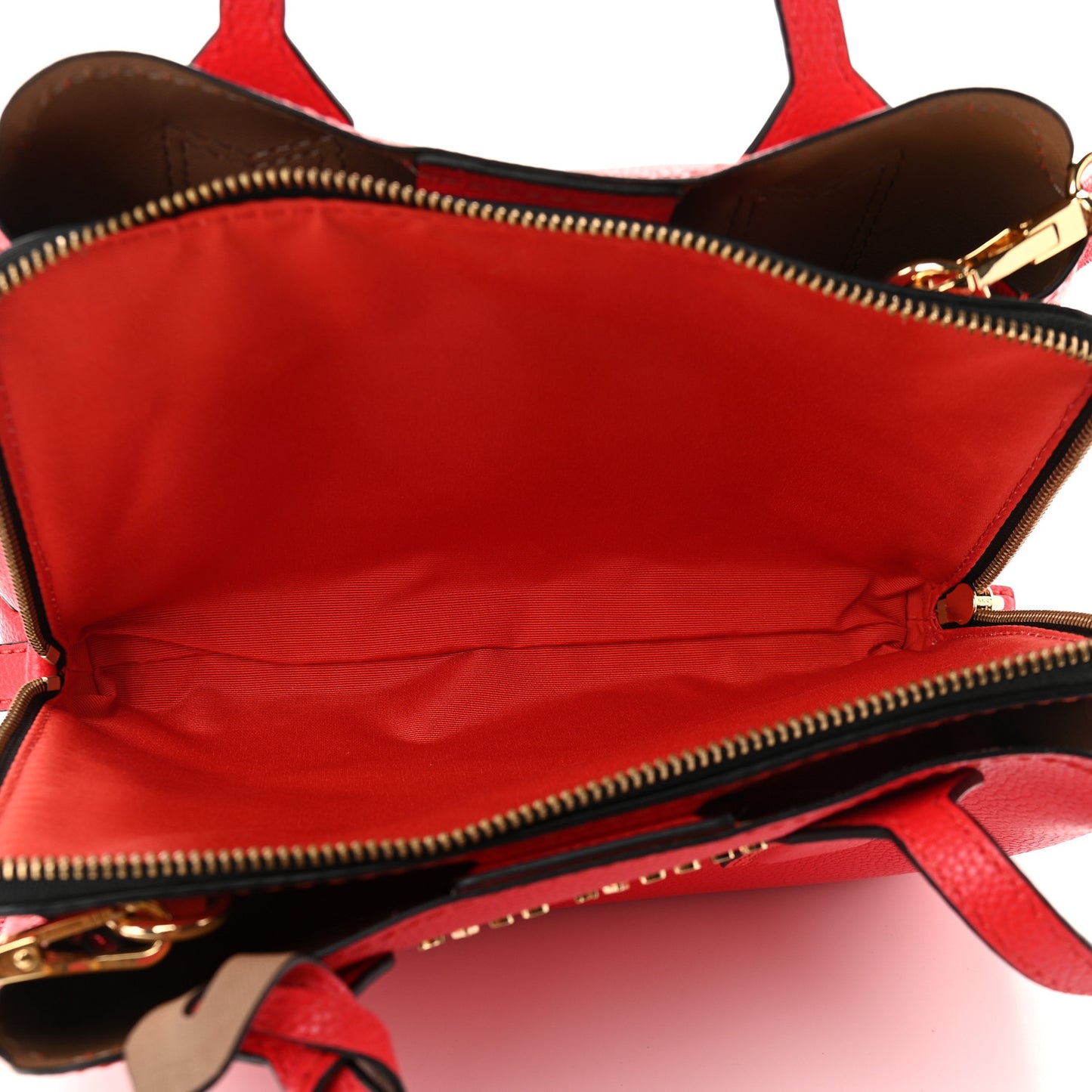 Pebbled Calfskin Editor Shopping Tote Red