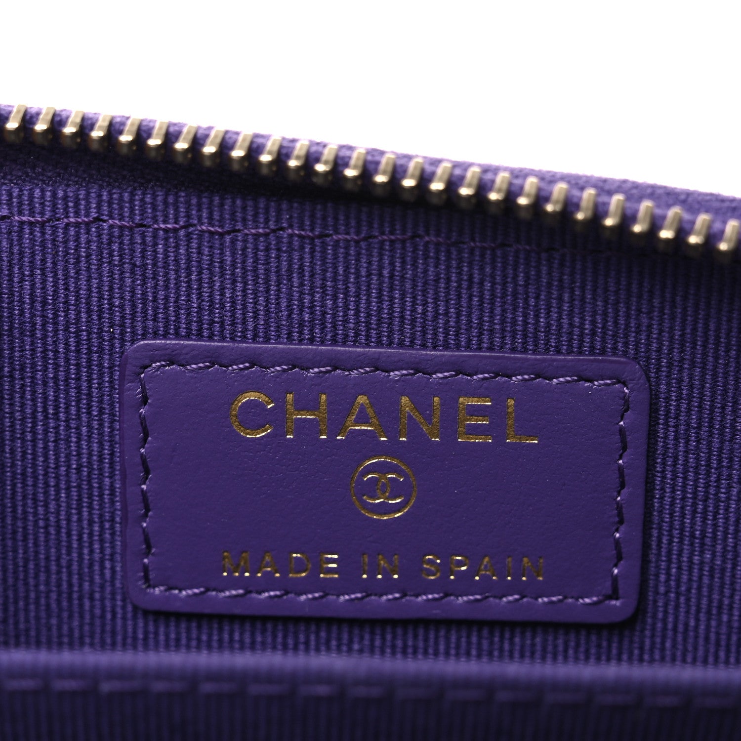 Chanel Caviar Quilted Zip Coin Purse Purple 6 of 8