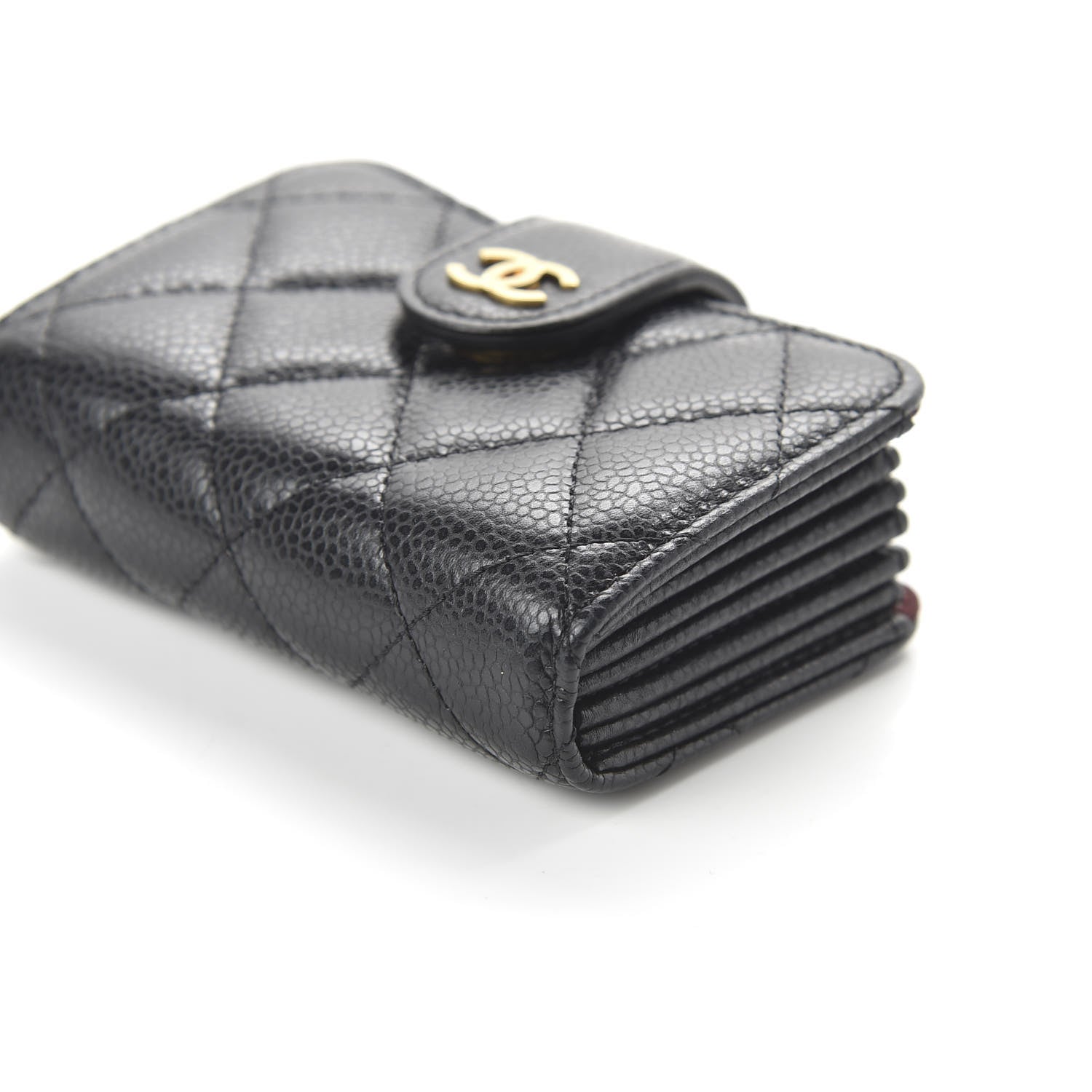 Chanel Caviar Quilted Gusseted Card Holder Black 7 of 11