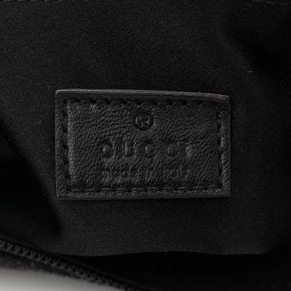 Gucci Jacquard Black Denim GG Monogram Horsebit Slim Small Shoulder Bag Black Grey 6 of 9