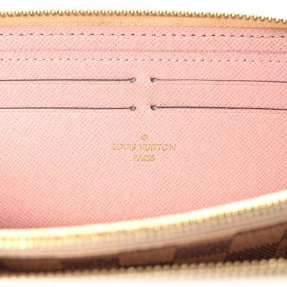 Louis Vuitton Damier Azur Clemence Wallet Rose Ballerine 6 of 8