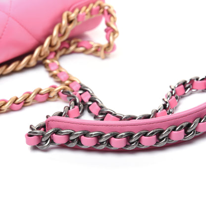 Chanel Lambskin Quilted Medium 19 Flap Pink 17 of 17