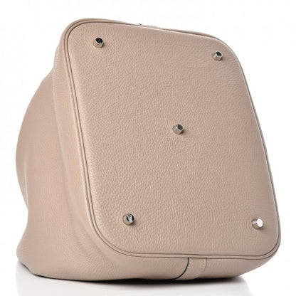 Hermes Taurillon Clemence Picotin Lock TGM Gris Tourterelle 4 of 8