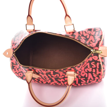 Louis Vuitton Monogram Graffiti Speedy 30 Fuchsia 5 of 9