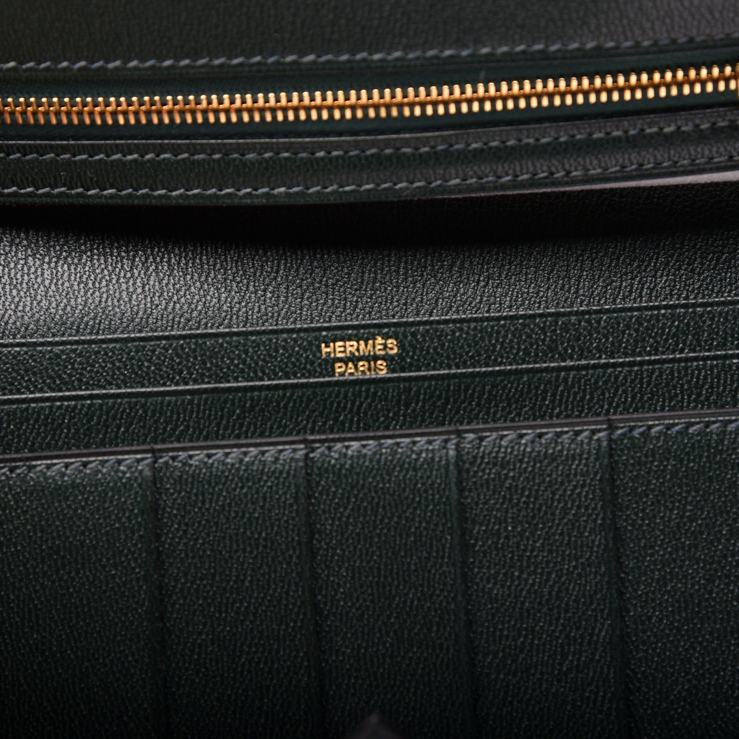 Shiny Alligator Bearn Wallet Vert Fonce