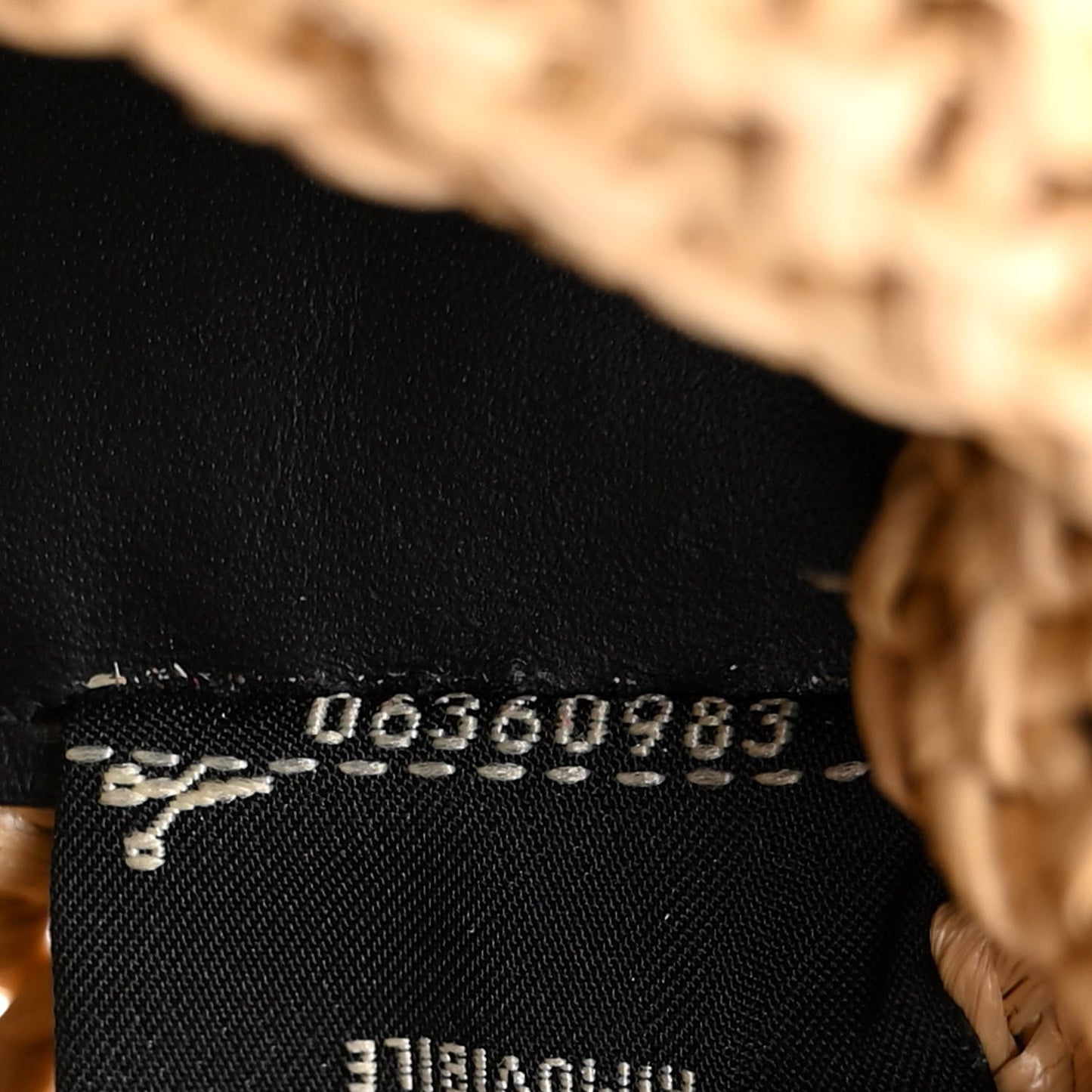 Raffia Vitello King Macrame Mesh Medium Peekaboo X-Tote Natural Black Cuoio