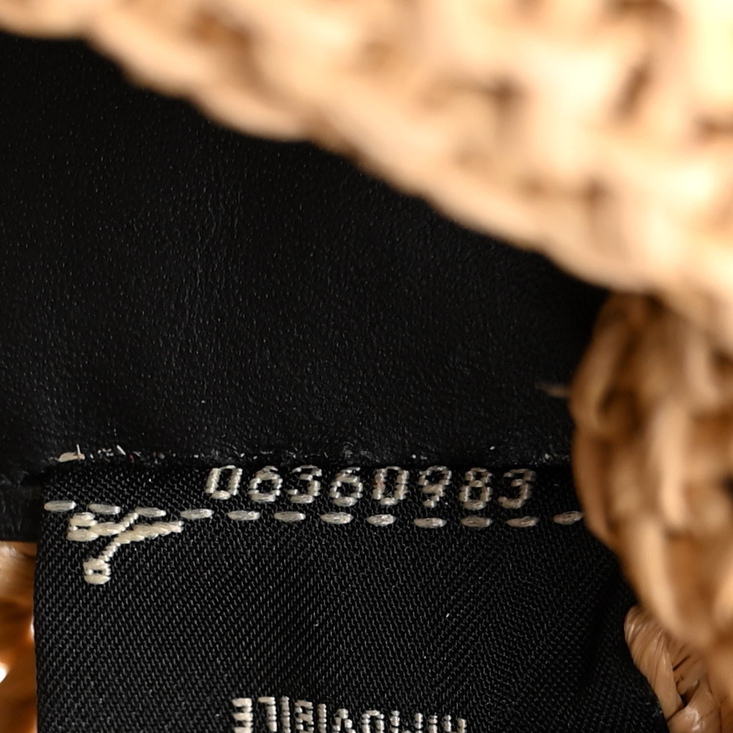 Fendi Raffia Vitello King Macrame Mesh Medium Peekaboo X-Tote Natural Black Cuoio 7 of 11
