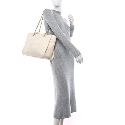 Chanel Mixed Fibers Small Deauville Tote White 2 of 17