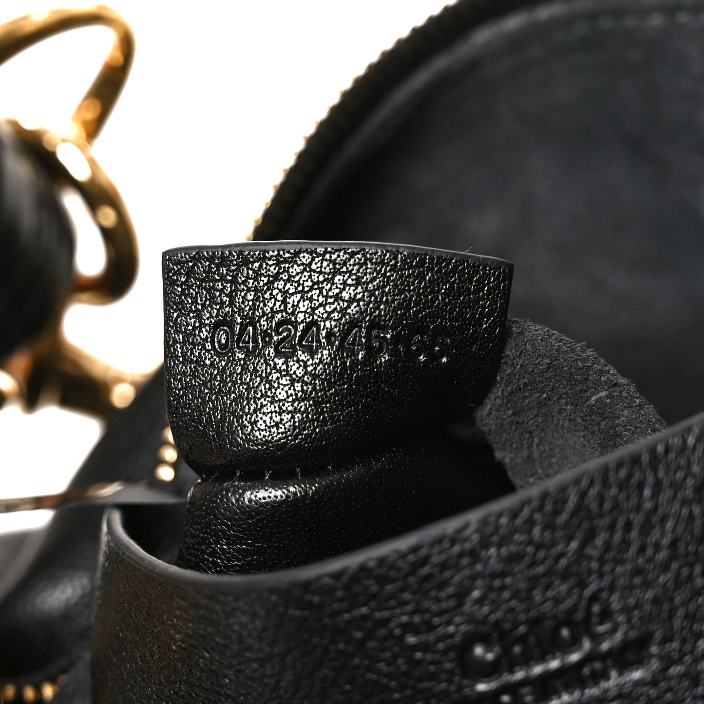 Grained Buffalo Small Bracelet Hobo Bag Black