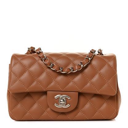 Chanel Lambskin Quilted Mini Rectangular Flap Brown 1 of 8