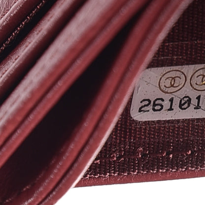Chanel Grained Calfskin CC Card Holder Dark Red 7 of 8