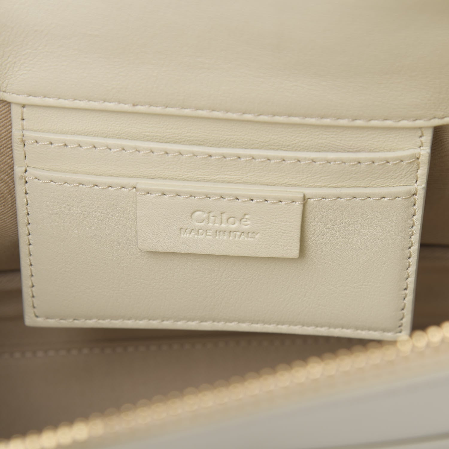 Chloe Calfskin Medium Roy Bag Natural White 6 of 13