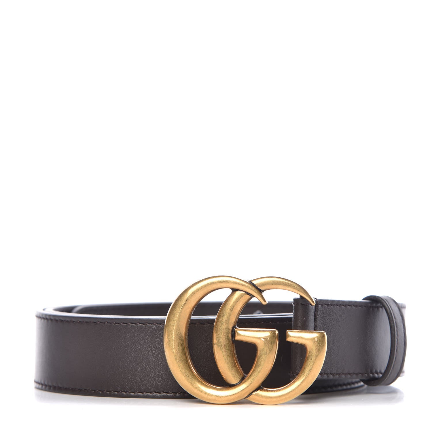 Gucci Moon Calfskin Double G 30mm Belt 85 34 Dark Cocoa 1 of 6