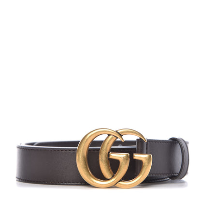Gucci Moon Calfskin Double G 30mm Belt 85 34 Dark Cocoa 1 of 6