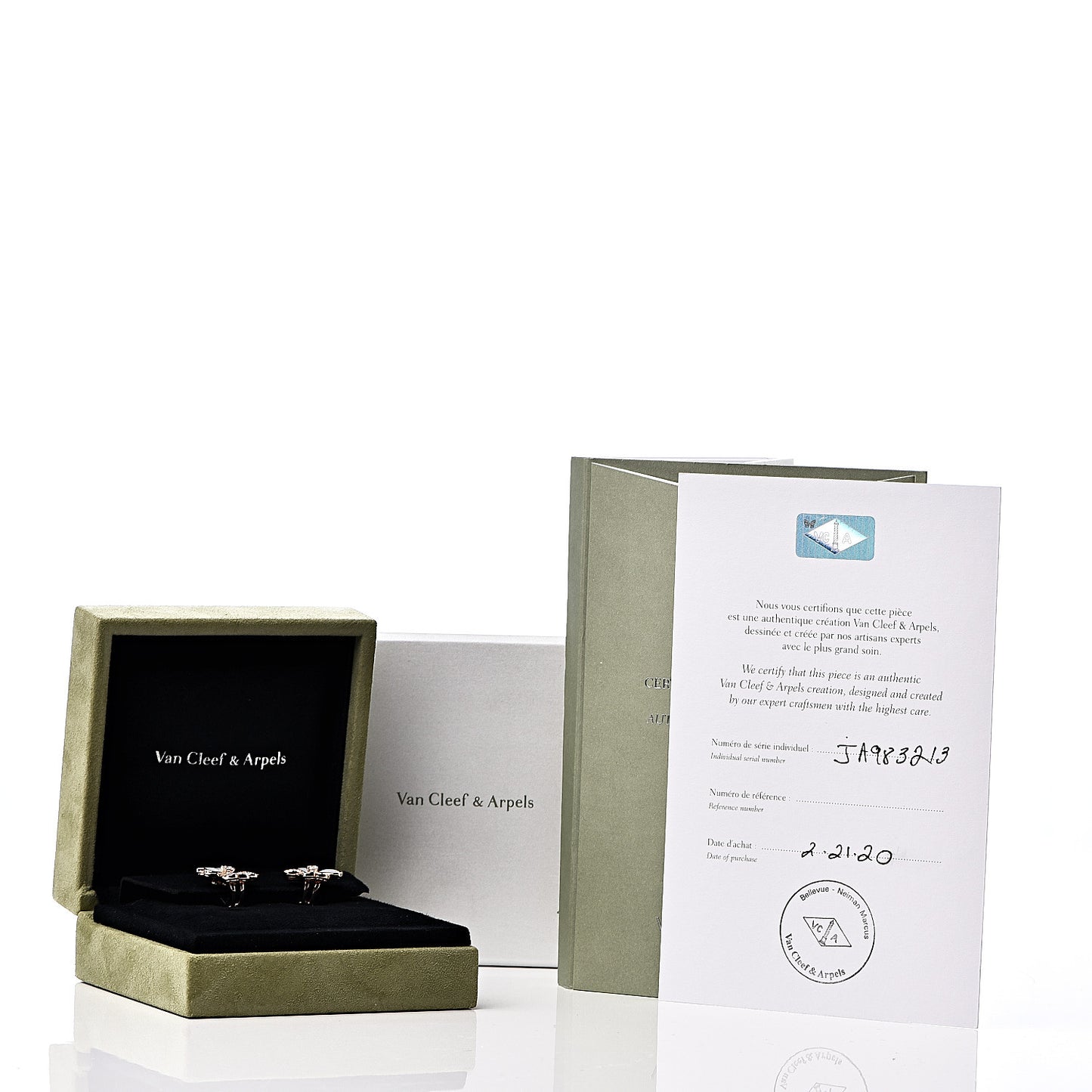 18K Rose Gold Diamond Mother of Pearl Small Cosmos Earrings