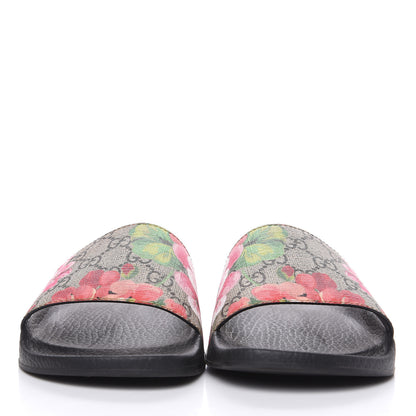 Gucci GG Supreme Monogram Blooms Slide Sandals 38 Beige Multicolor 2 of 8