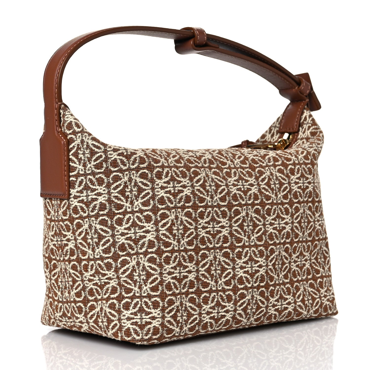 Loewe Jacquard Anagram Calfskin Small Cubi Bag Tan Pecan 2 of 8