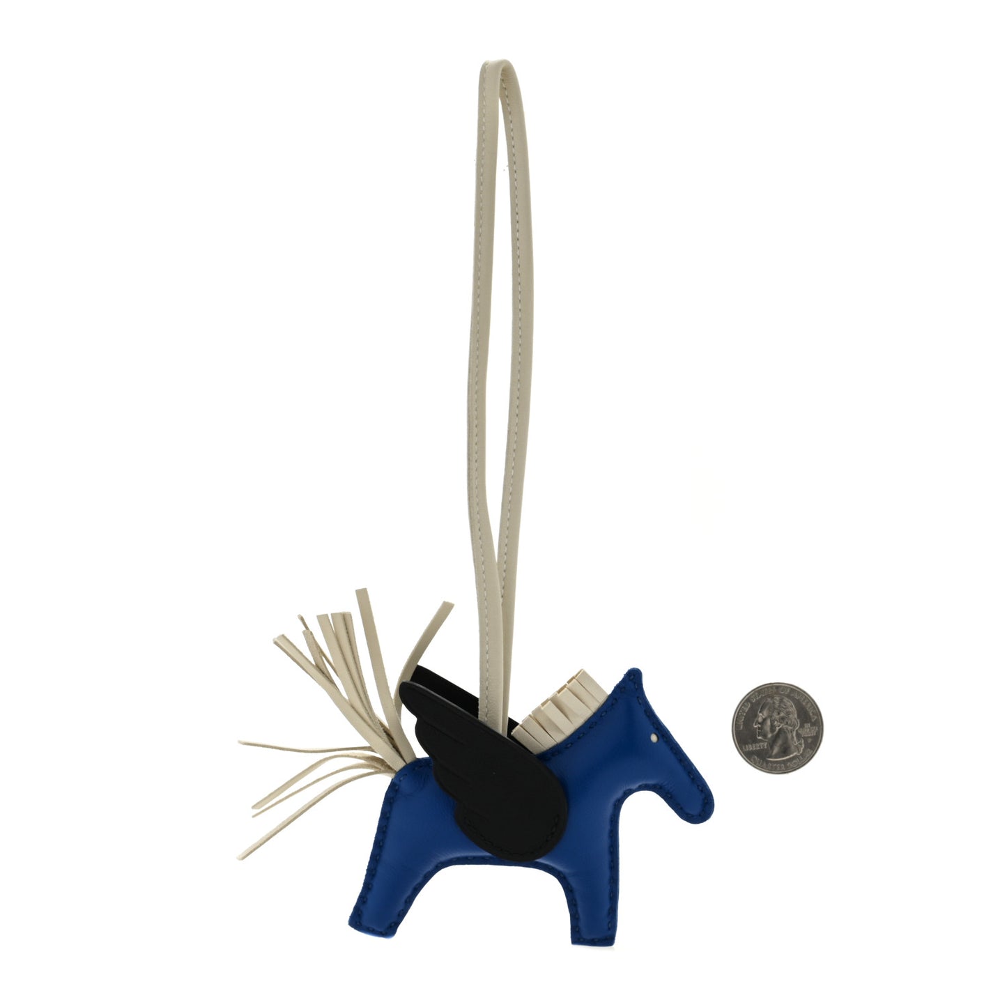 Milo Lambskin Grigri Rodeo Pegase Horse Bag Charm PM Bleu France Nata Black