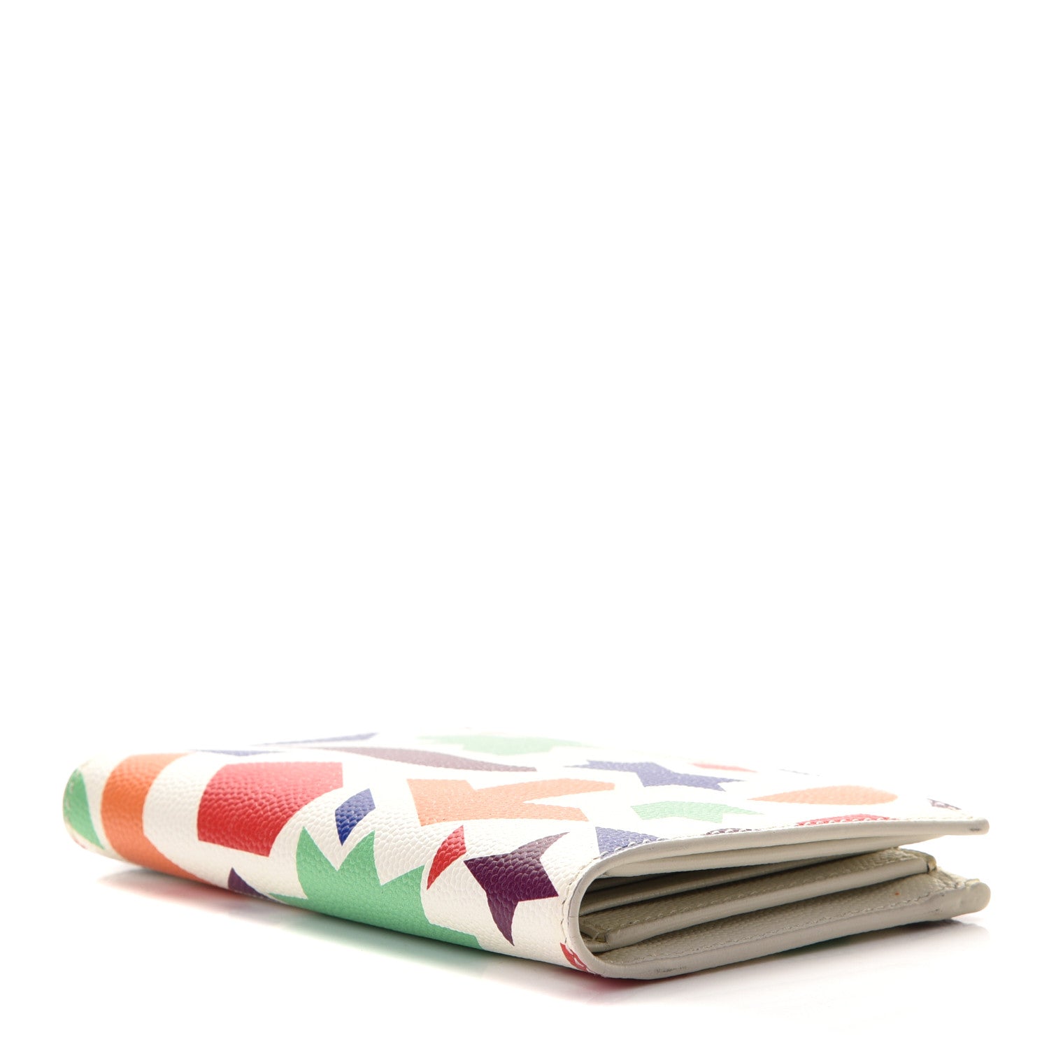 Saint Laurent Grain De Poudre Shapes Print Zipped Two-Part Wallet White 3 of 8