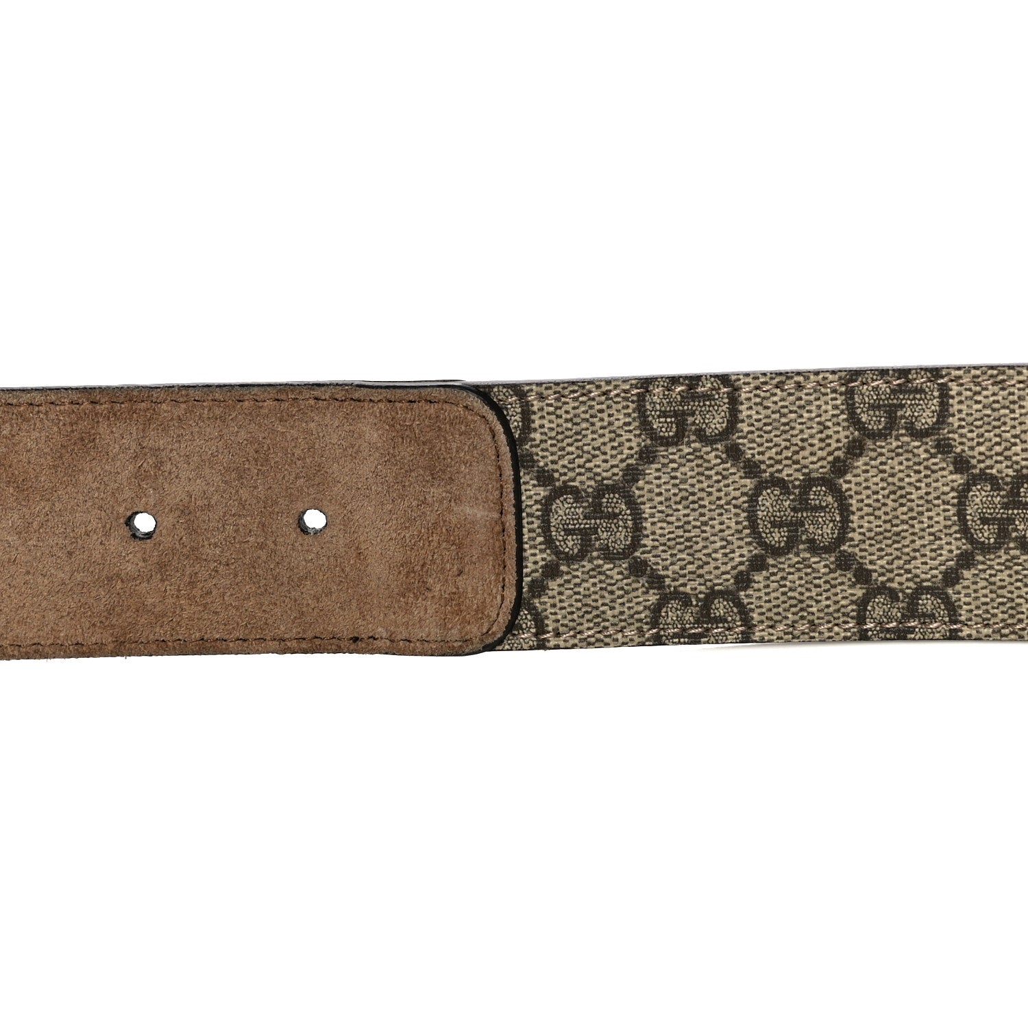 Gucci GG Supreme Monogram Suede Dionysus 40mm Belt 95 38 Beige Taupe 10 of 11
