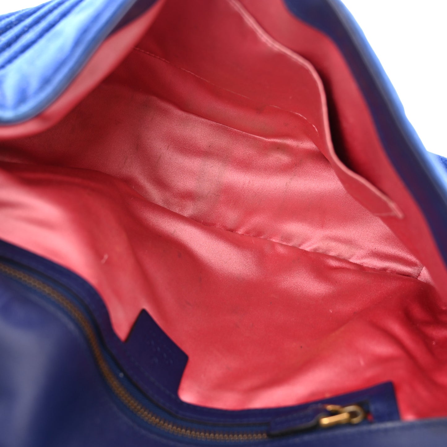 Velvet Matelasse Medium GG Marmont Shoulder Bag Cobalt Blue