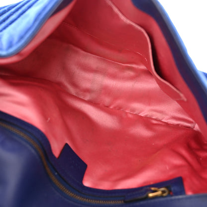 Gucci Velvet Matelasse Medium GG Marmont Shoulder Bag Cobalt Blue 5 of 12