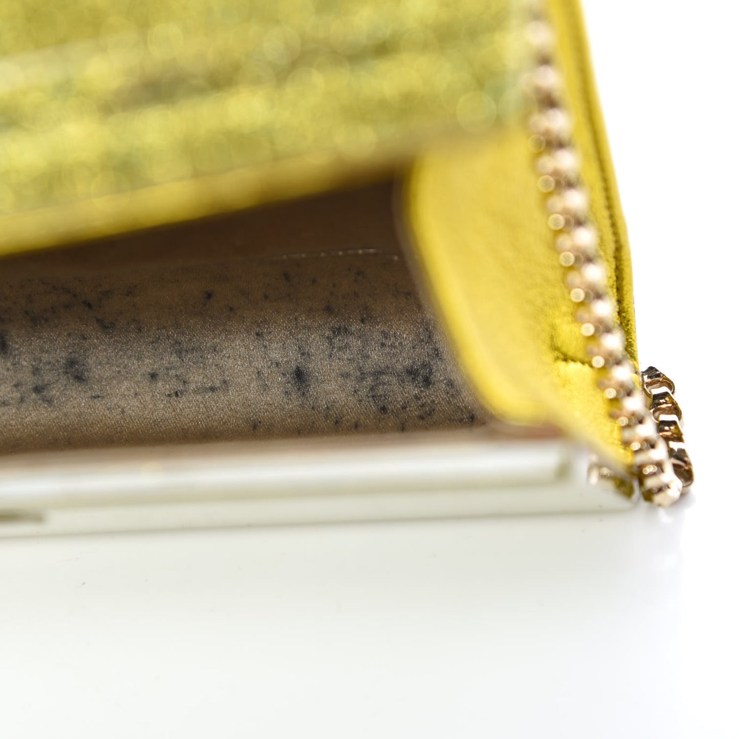 Acrylic Glitter Candy Clutch Citrine