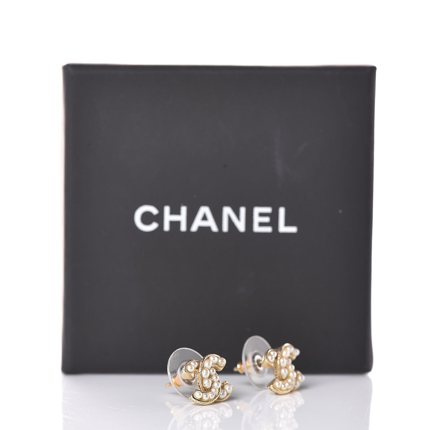 Pearl CC Earrings Light Gold