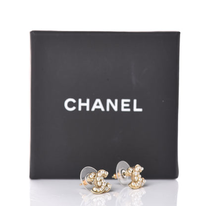 Chanel Pearl CC Earrings Light Gold 5 of 5