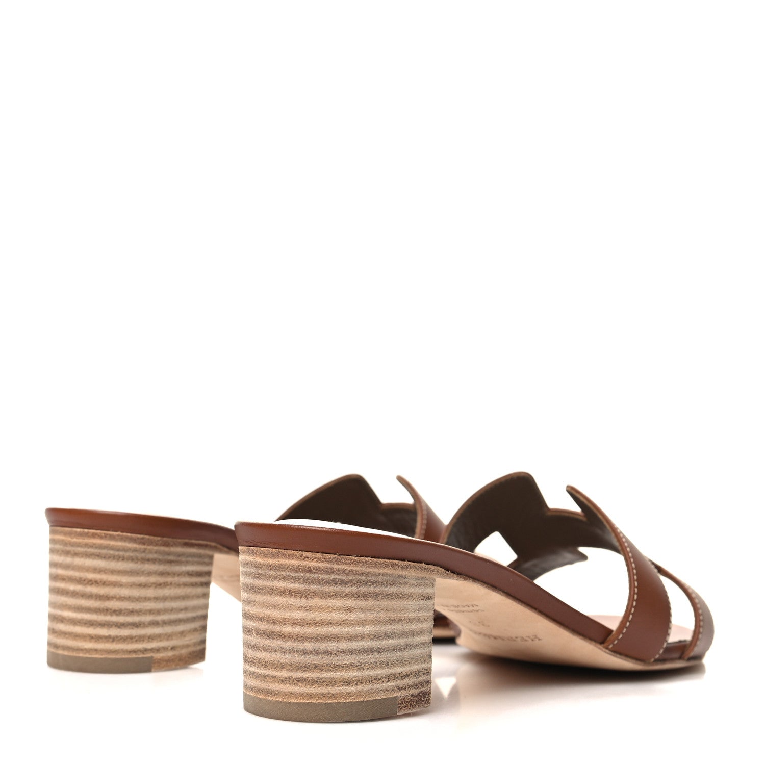 Hermes Calfskin Oasis Sandals 38 Gold 4 of 8