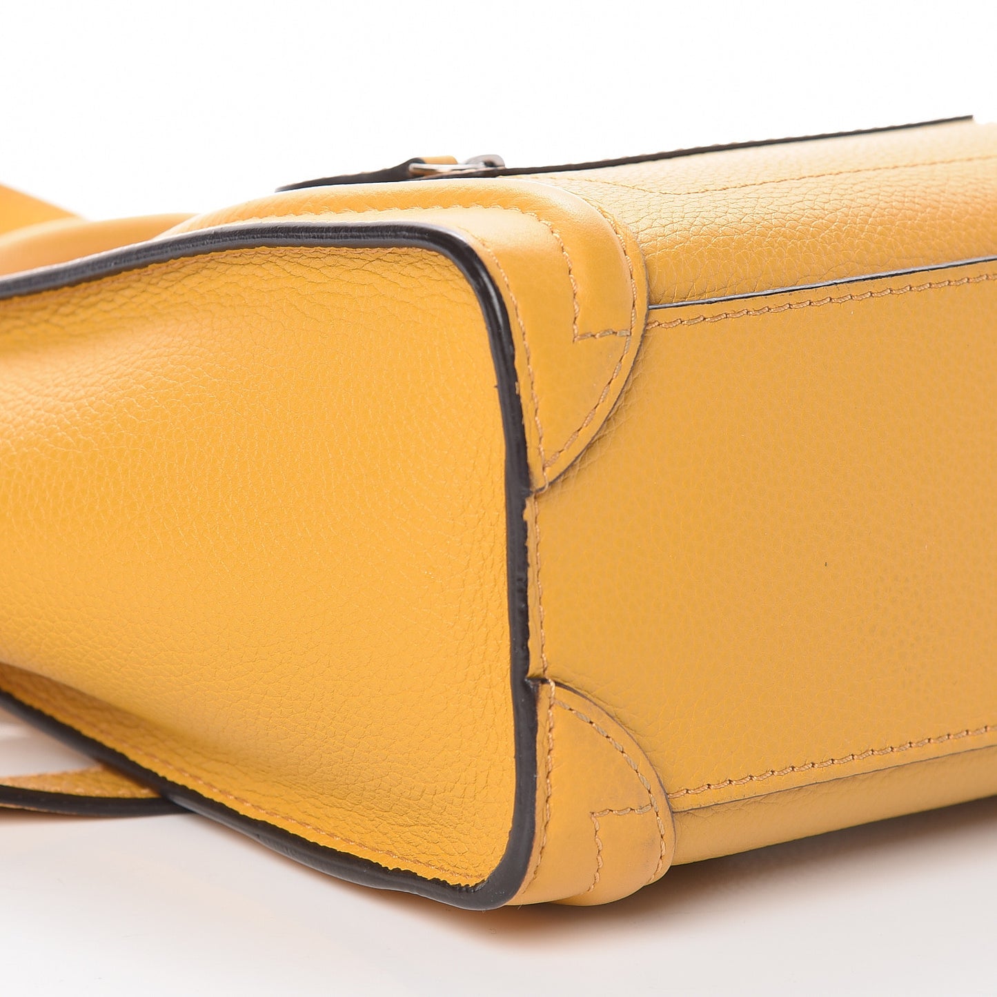 Drummed Calfskin Nano Luggage Ocre