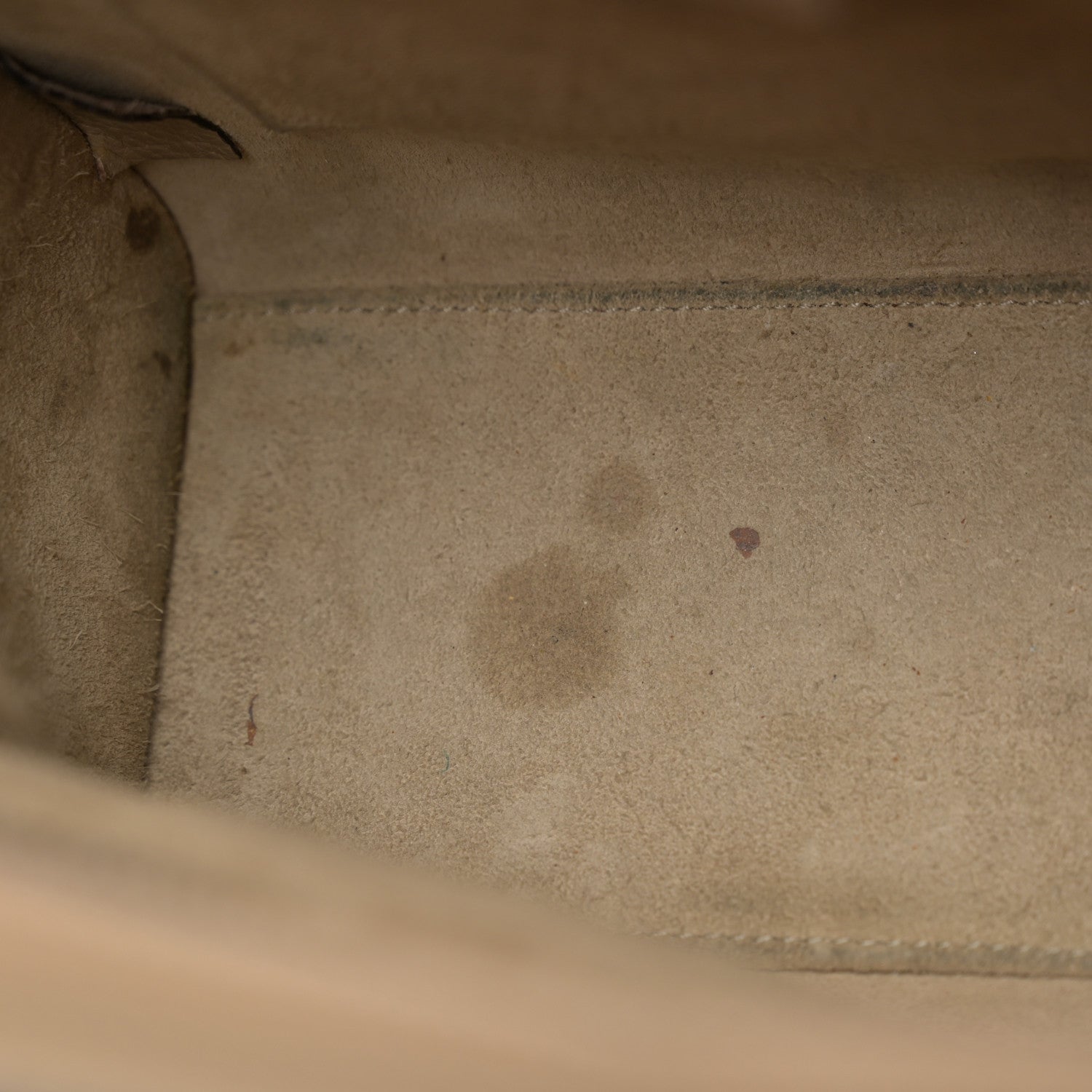 Celine Drummed Calfskin Nano Luggage Dune 8 of 16