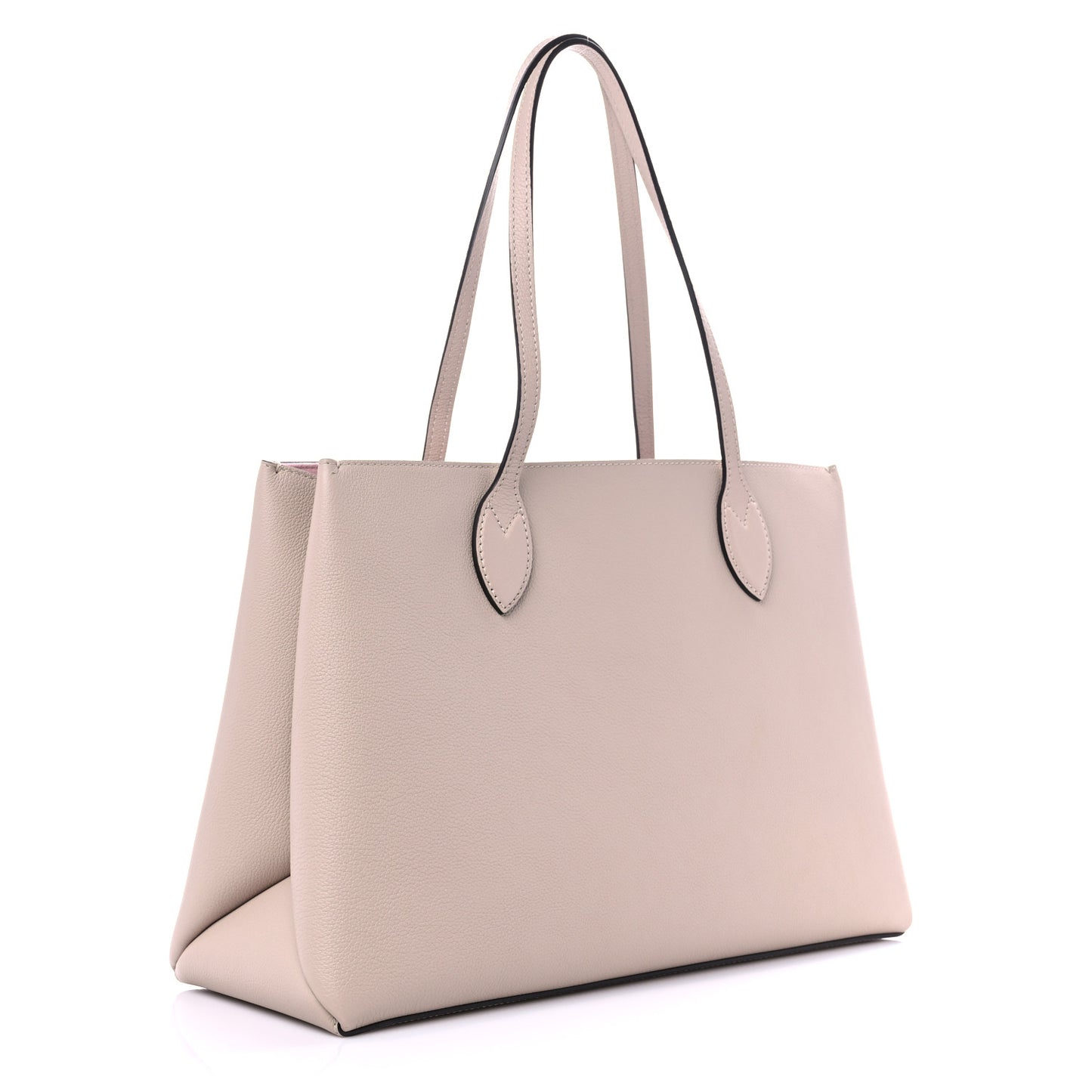 Grained Calfskin Lockme Shopper Greige