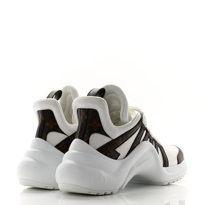Louis Vuitton Patent Monogram LV Archlight Sneakers 38 White 4 of 8