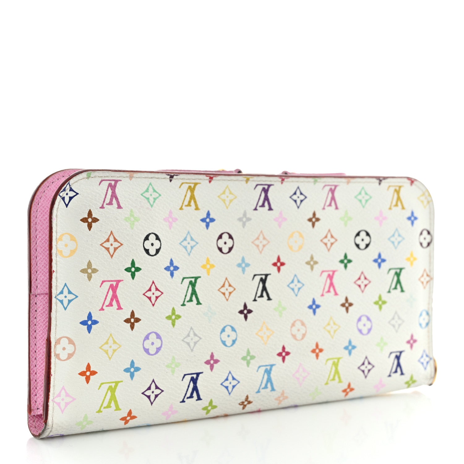 Louis Vuitton Monogram Multicolor Insolite Wallet White Litchi 3 of 14