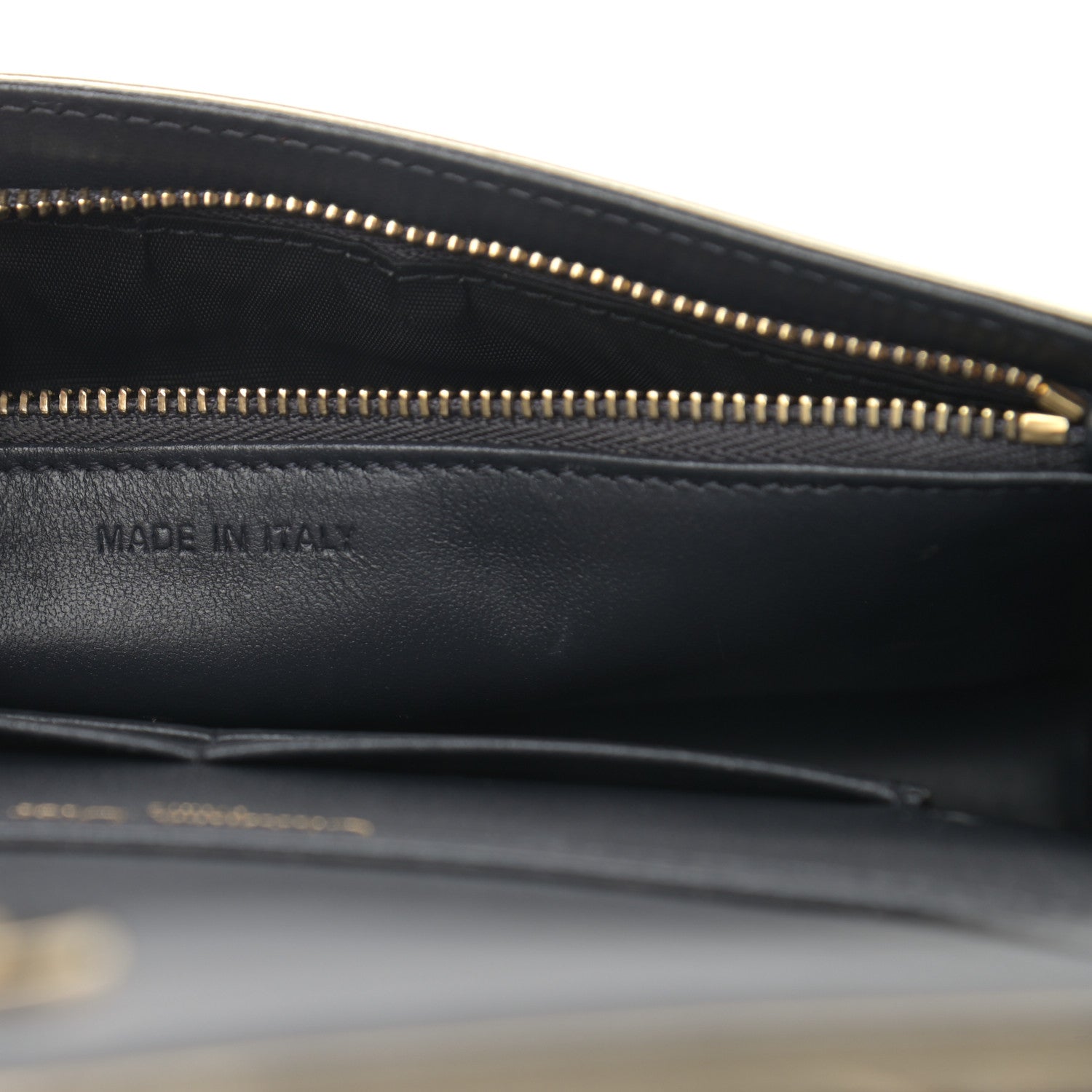 Christian Dior Metallic Patent Micro-Cannage Diorama Wallet on Chain Pouch Gold 6 of 14