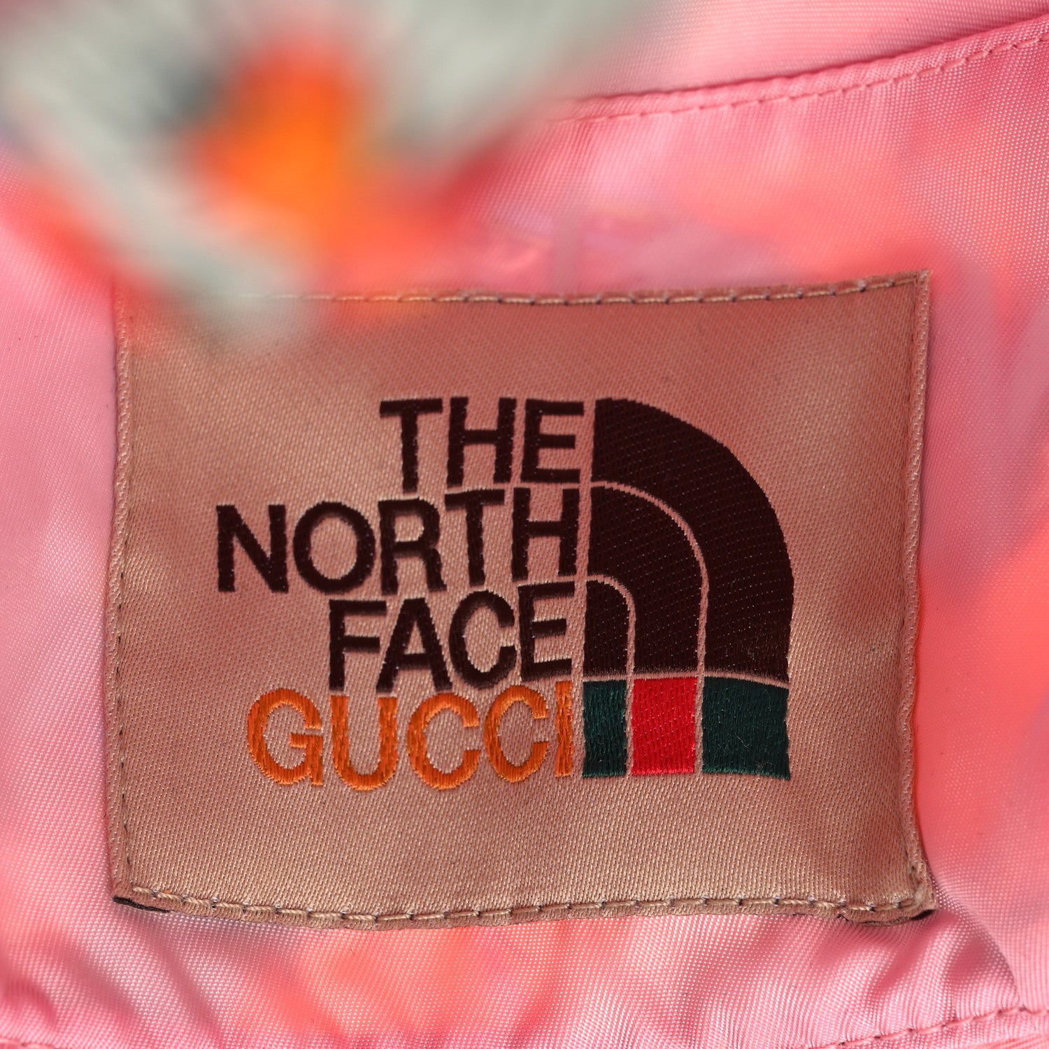 Gucci X THE NORTH FACE Econyl Nylon Floral Reversible Self-Tie Bucket Hat Pink 14 of 16