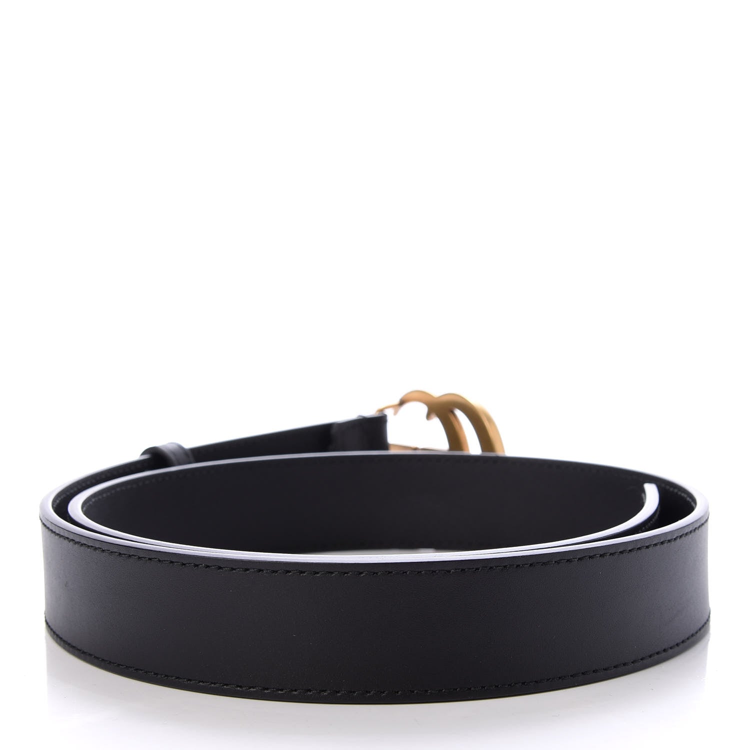 Gucci Calfskin Double G 30mm Belt 80 32 Black 2 of 5