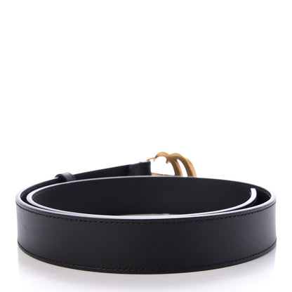 Gucci Calfskin Double G 30mm Belt 80 32 Black 2 of 5