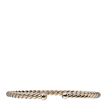 David Yurman 18K Yellow Gold 4mm Cablespira Bracelet 1 of 5