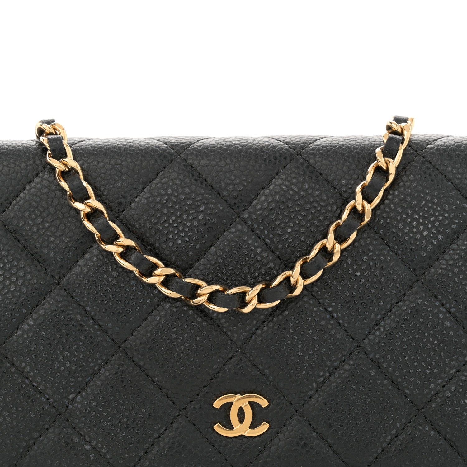 Chanel Caviar Quilted Wallet on Chain WOC Black 8 of 13