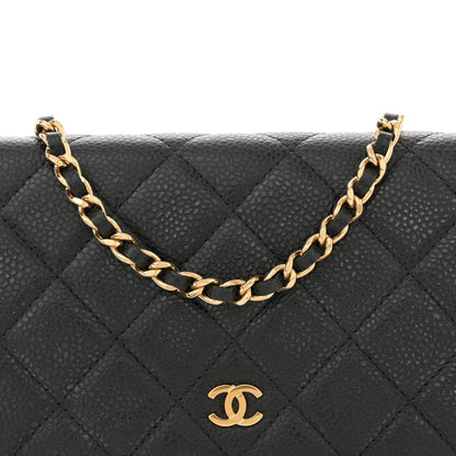 Chanel Caviar Quilted Wallet on Chain WOC Black 8 of 13