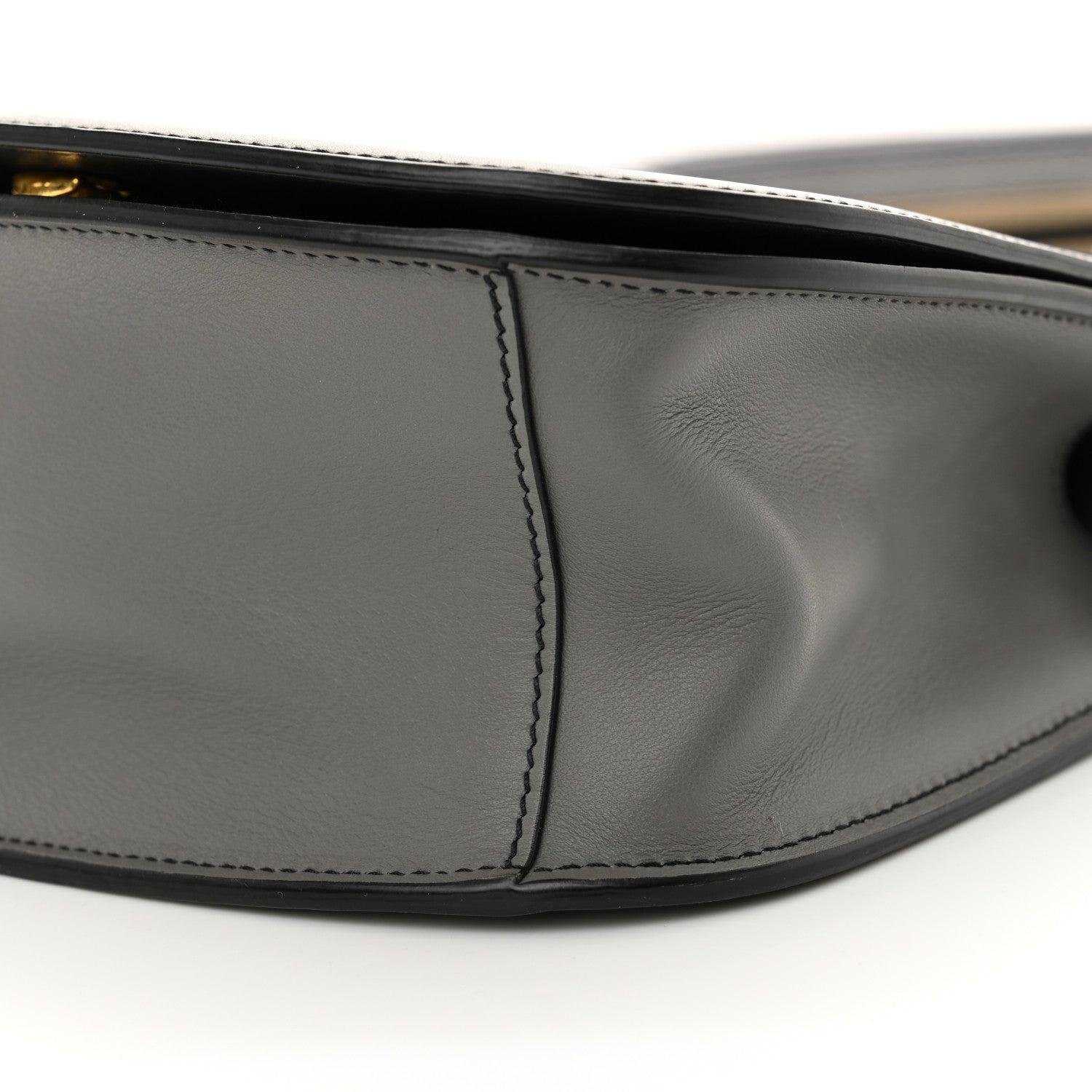 Prada City Calf Pionniere Saddle Bag Marmo Black 9 of 12
