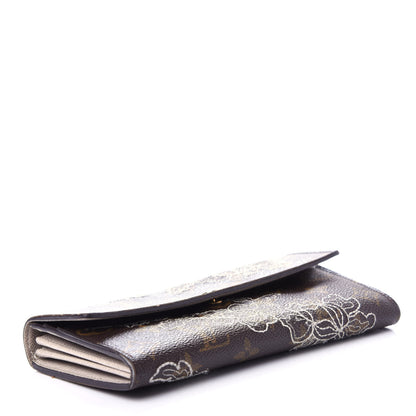 Louis Vuitton Monogram Dentelle Sarah Wallet Silver 4 of 11