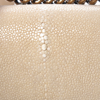 Chanel Galuchat Stingray Small Boy Flap Beige 16 of 16