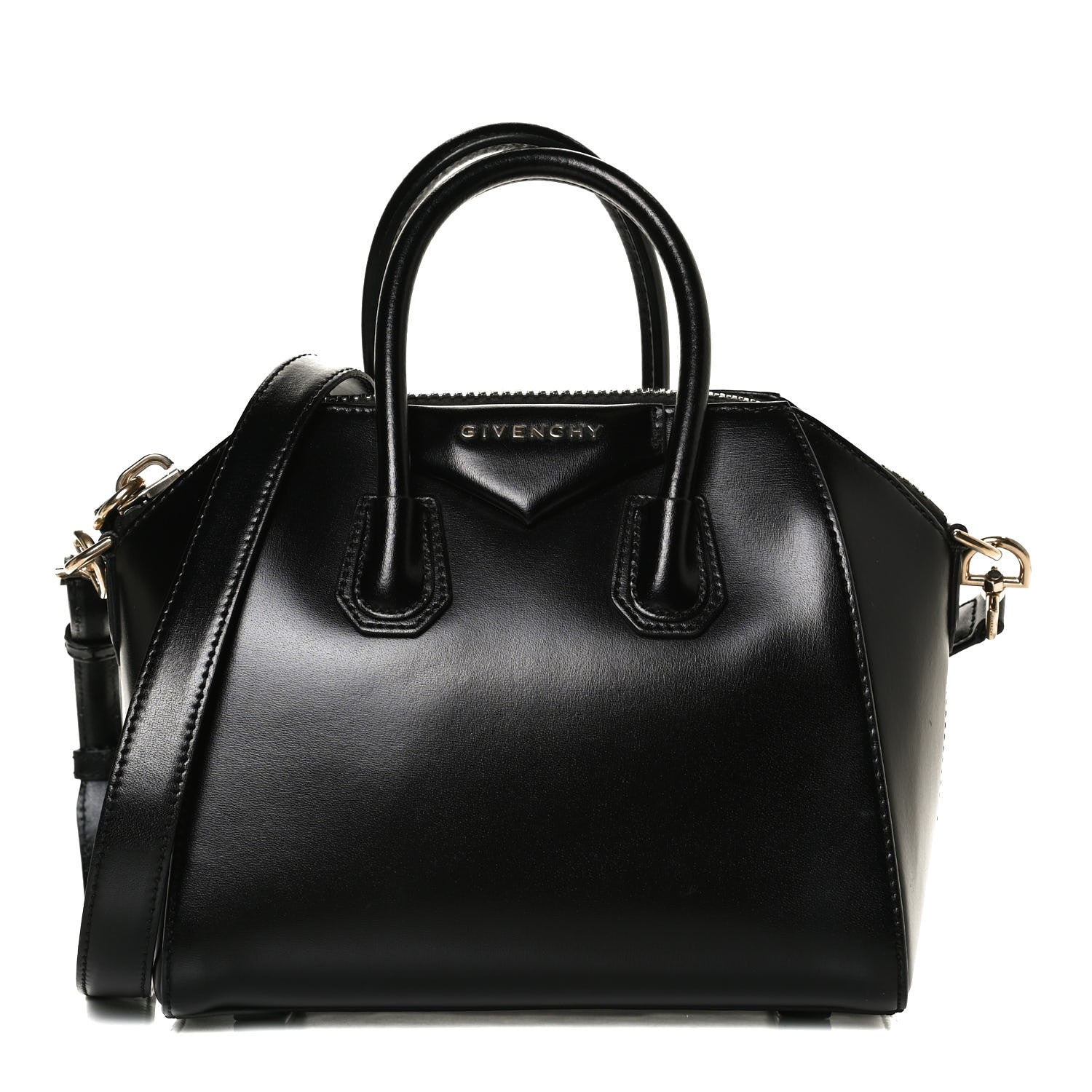 Givenchy Shiny Lord Calfskin Mini Antigona Black 1 of 14