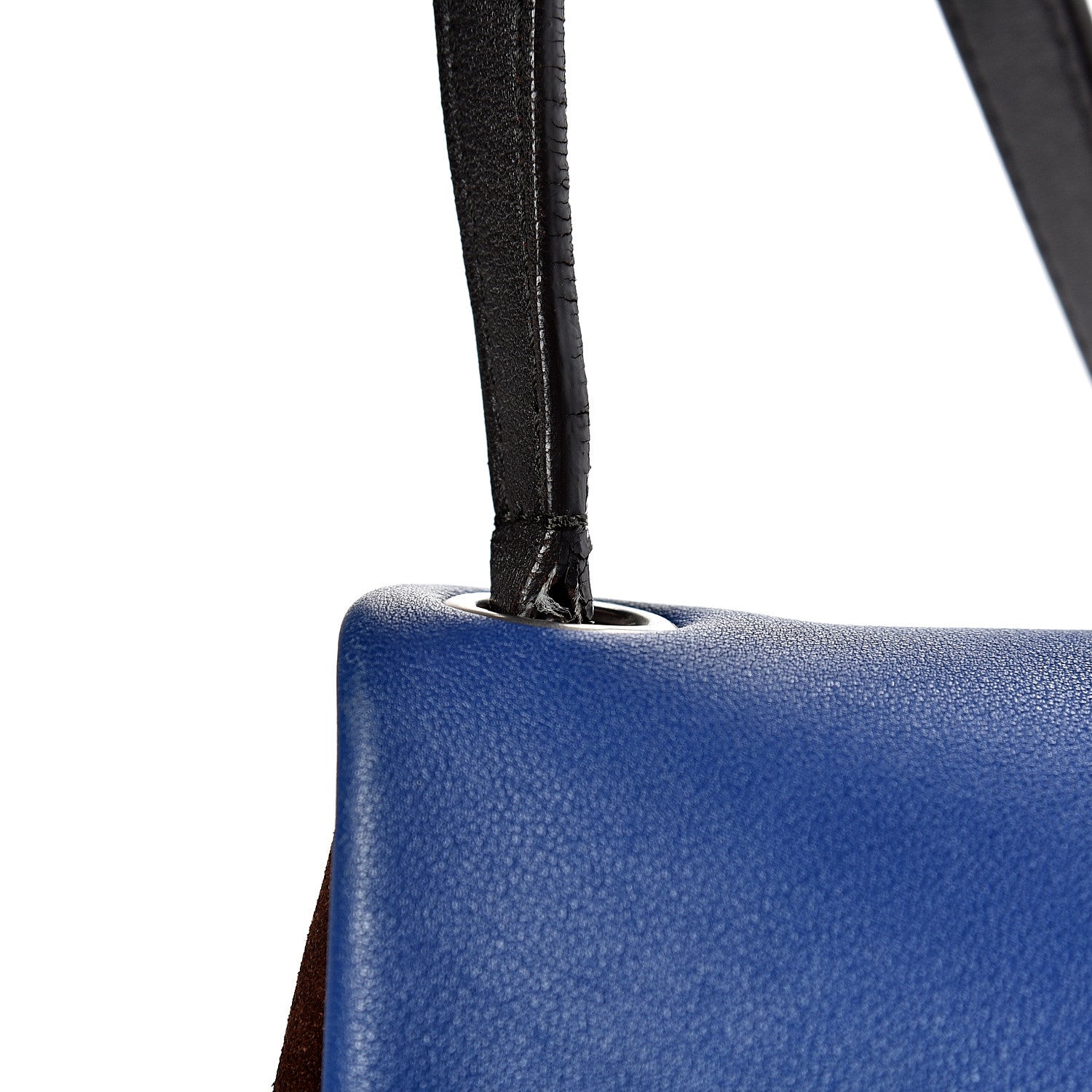 Celine Calfskin Suede All Soft Shoulder Bag Indigo 14 of 16