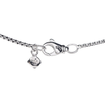 David Yurman Sterling Silver 14K Yellow Gold Diamond 32mm X Cross Pendant Necklace 5 of 7